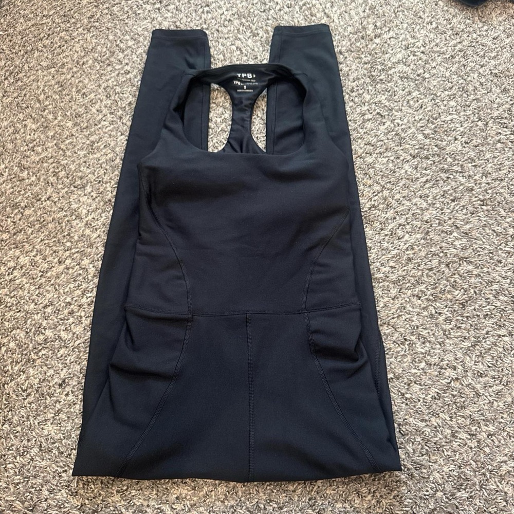 Black abercomrbie YPB sculpt onesie romper piece